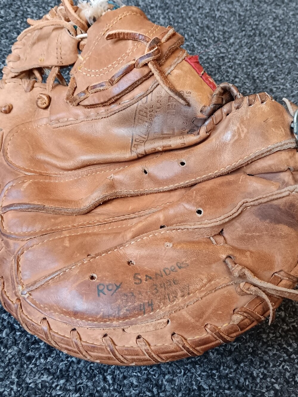 USA Rawlings Vintage Johnny Bench Leather Catchers Mitt, Baseball, Sports Glove - Picture 15 of 16